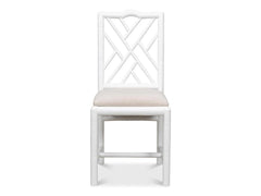 Brighton Bamboo White Side Chair (Set of 2) - Ornate Home