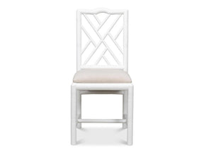 Brighton Bamboo White Side Chair (Set of 2) - Ornate Home