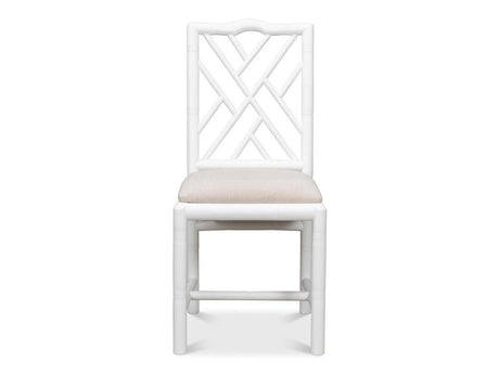 Brighton Bamboo White Side Chair (Set of 2) - Ornate Home