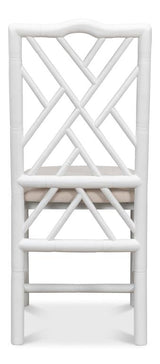 Brighton Bamboo White Side Chair (Set of 2) - Ornate Home
