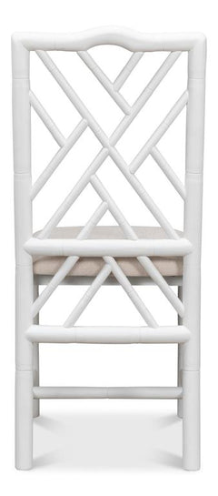 Brighton Bamboo White Side Chair (Set of 2) - Ornate Home