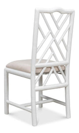 Brighton Bamboo White Side Chair (Set of 2) - Ornate Home