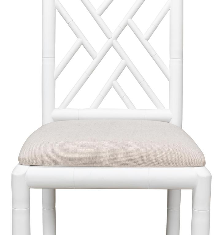 Brighton Bamboo White Side Chair (Set of 2) - Ornate Home