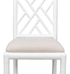Brighton Bamboo White Side Chair (Set of 2) - Ornate Home