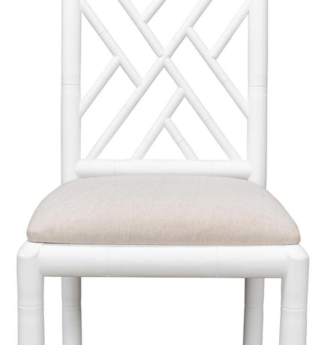Brighton Bamboo White Side Chair (Set of 2) - Ornate Home