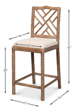 Brighton Beige Counter Stool - Ornate Home