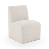 Brighton Beige Vanilla Dining Chair with Casters - Ornate Home