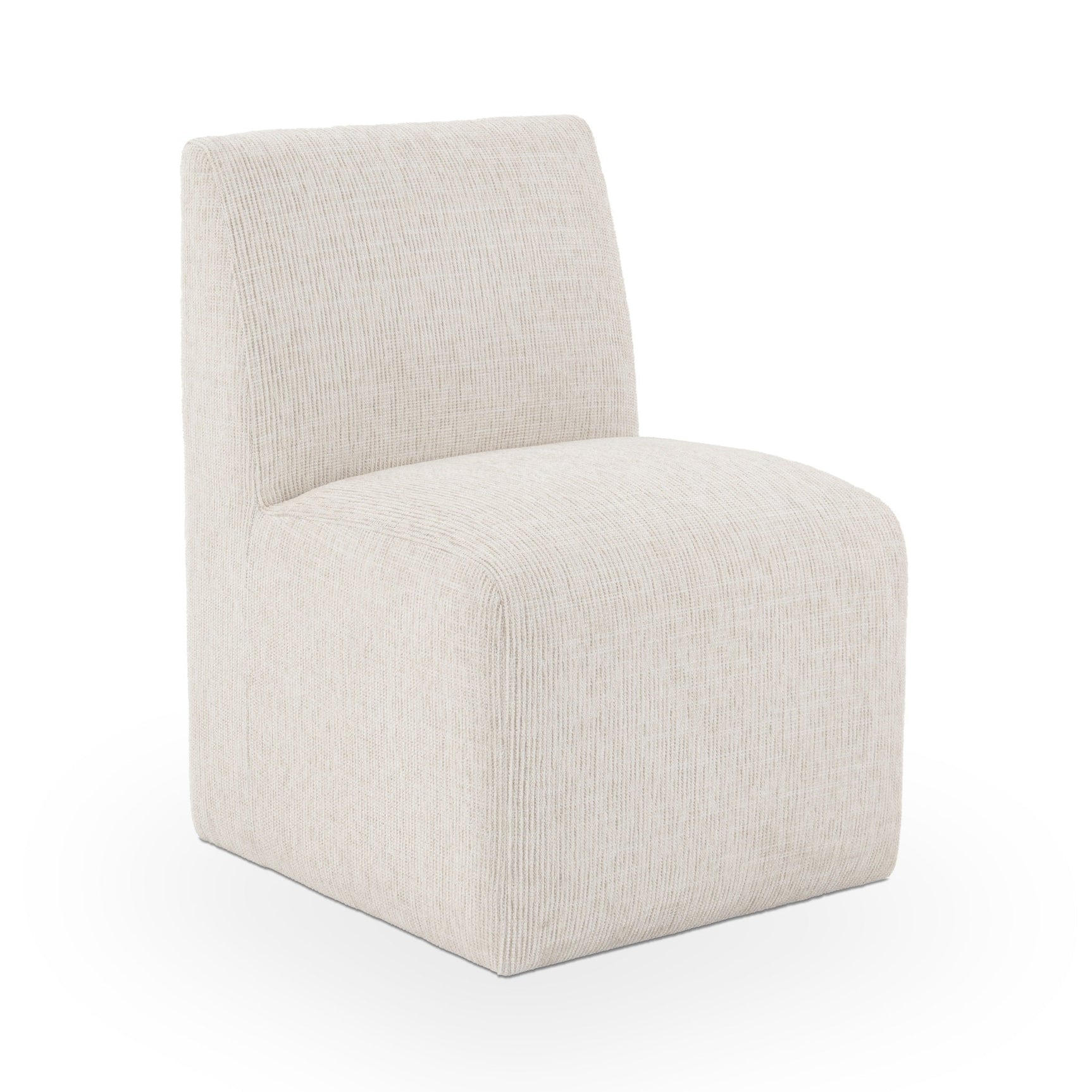 Brighton Beige Vanilla Dining Chair with Casters - Ornate Home