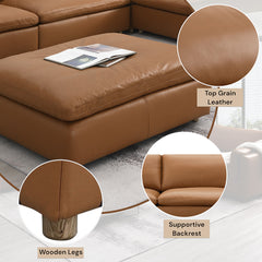 Brighton Brown  Ottoman - Ornate Home