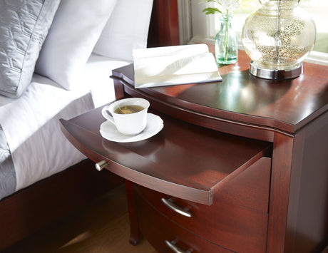 Brighton Charging Station Nightstand in Cinnamon - Ornate Home