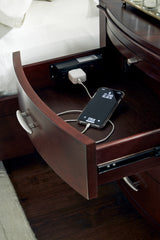 Brighton Charging Station Nightstand in Cinnamon - Ornate Home