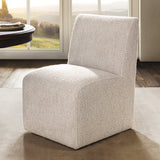 Brighton Coastal Sand Dining Chair with Casters - Ornate Home
