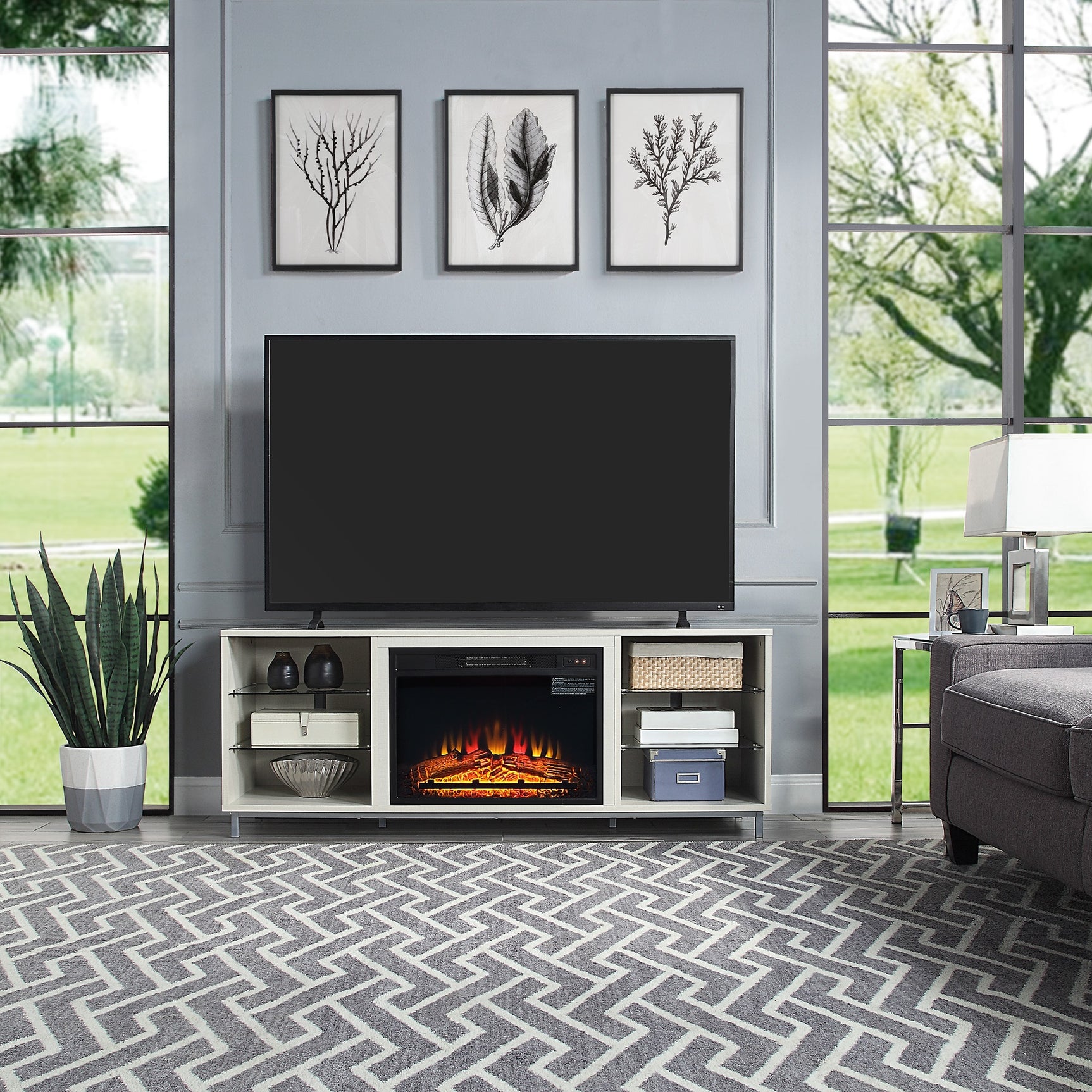 Brighton Fireplace in Beige - Ornate Home
