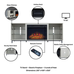 Brighton Fireplace in Beige - Ornate Home