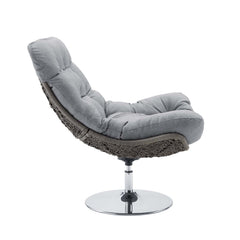 Brighton Light Gray/Gray Wicker Rattan Outdoor Patio Swivel Lounge Chair - Ornate Home