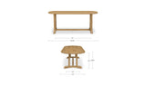 Brighton Natural Large Dining Table - Ornate Home