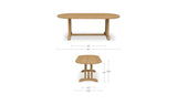 Brighton Natural Small Dining Table - Ornate Home