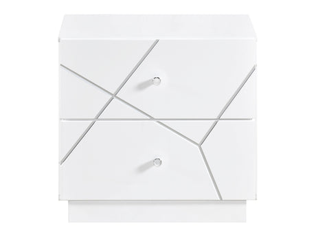 Brighton White Night Stand - Ornate Home