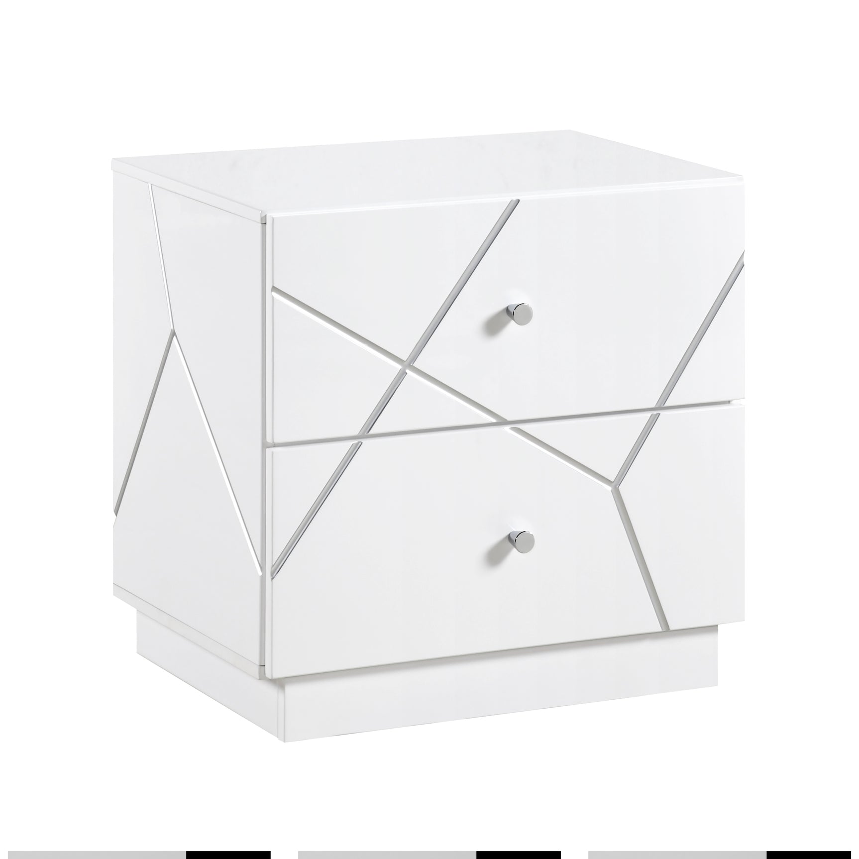 Brighton White Night Stand - Ornate Home