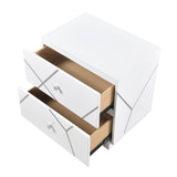 Brighton White Night Stand - Ornate Home