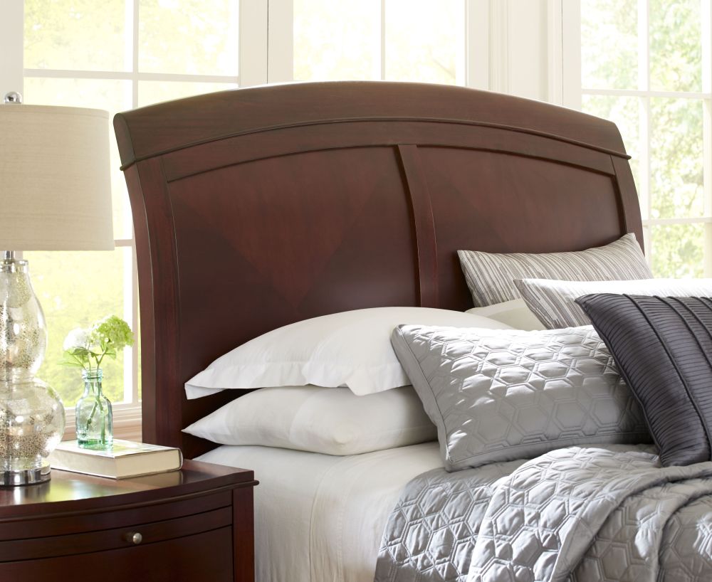 Brighton Wood Queen Sleigh Bed in Cinnamon - Ornate Home