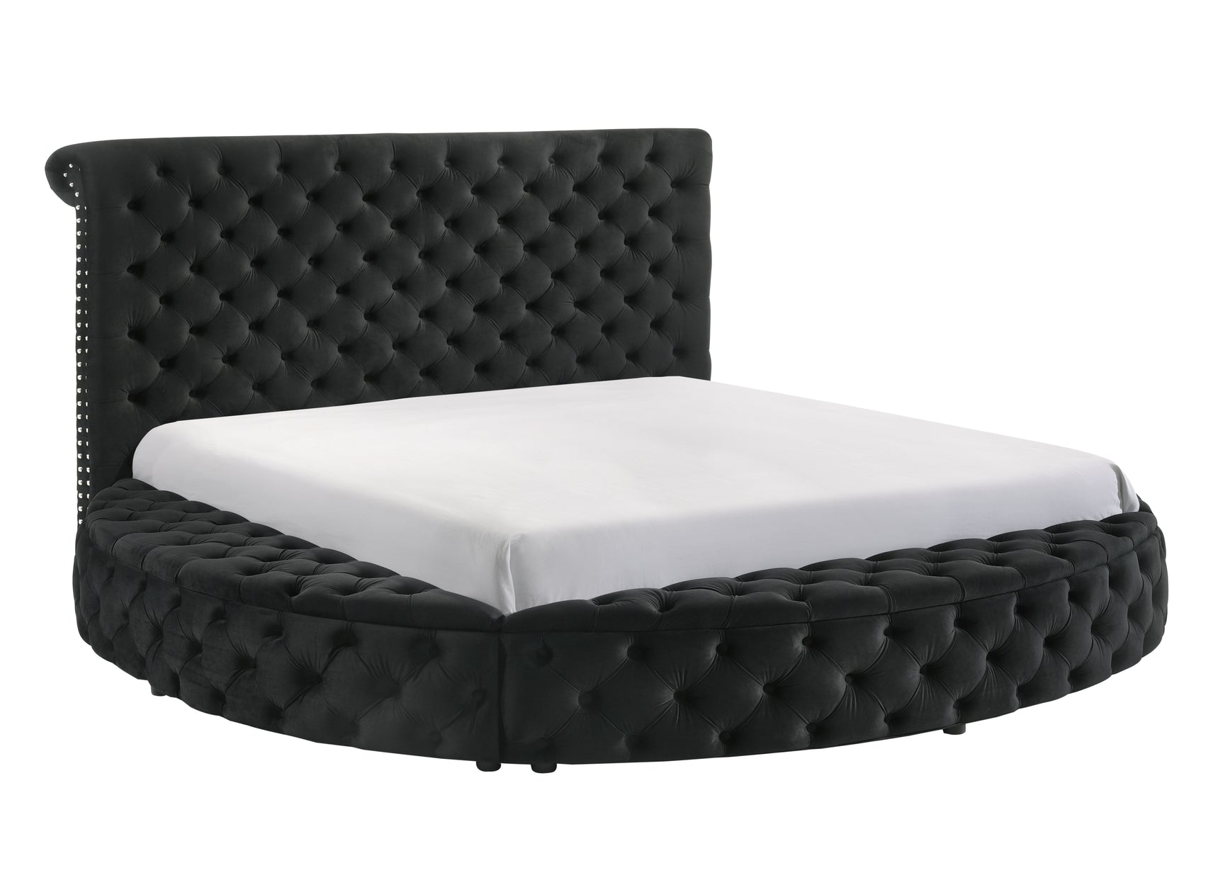 Brigitte Black Queen Upholstered Storage Bed - Ornate Home