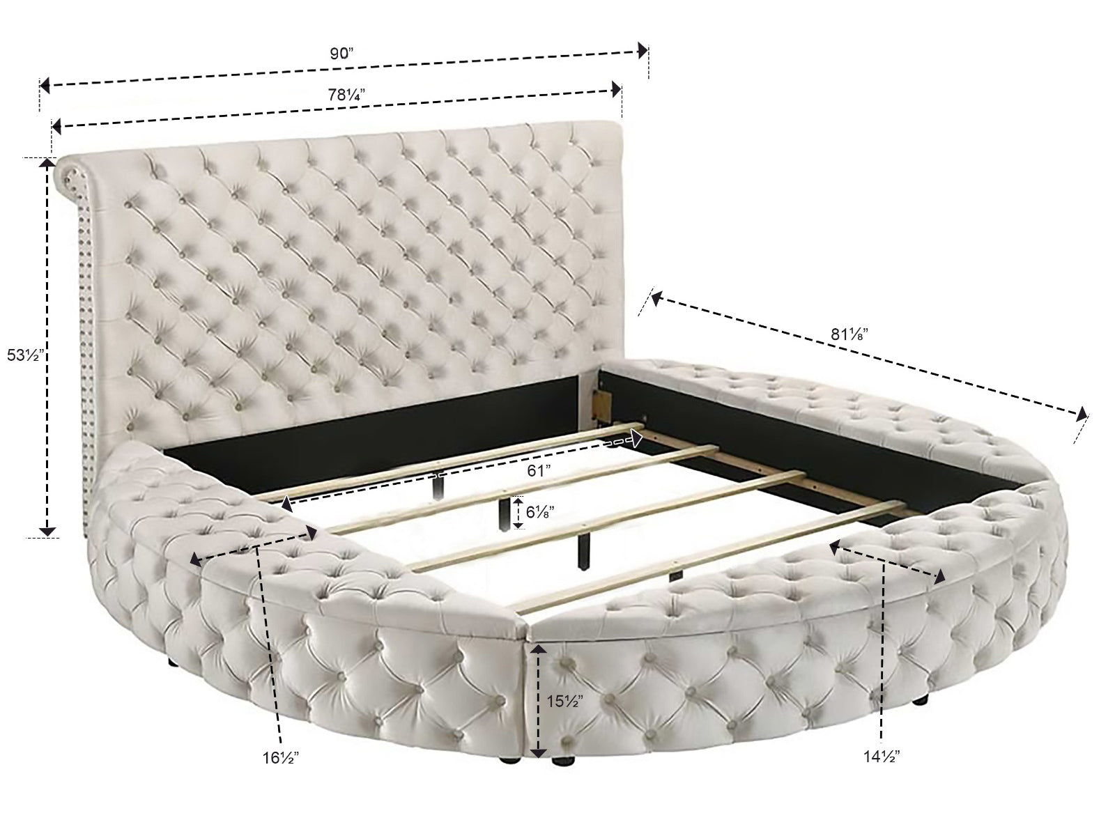 Brigitte Black Queen Upholstered Storage Bed - Ornate Home