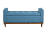 Brigitte Blue Lift Top Storage Bench - Ornate Home