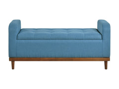 Brigitte Blue Lift Top Storage Bench - Ornate Home