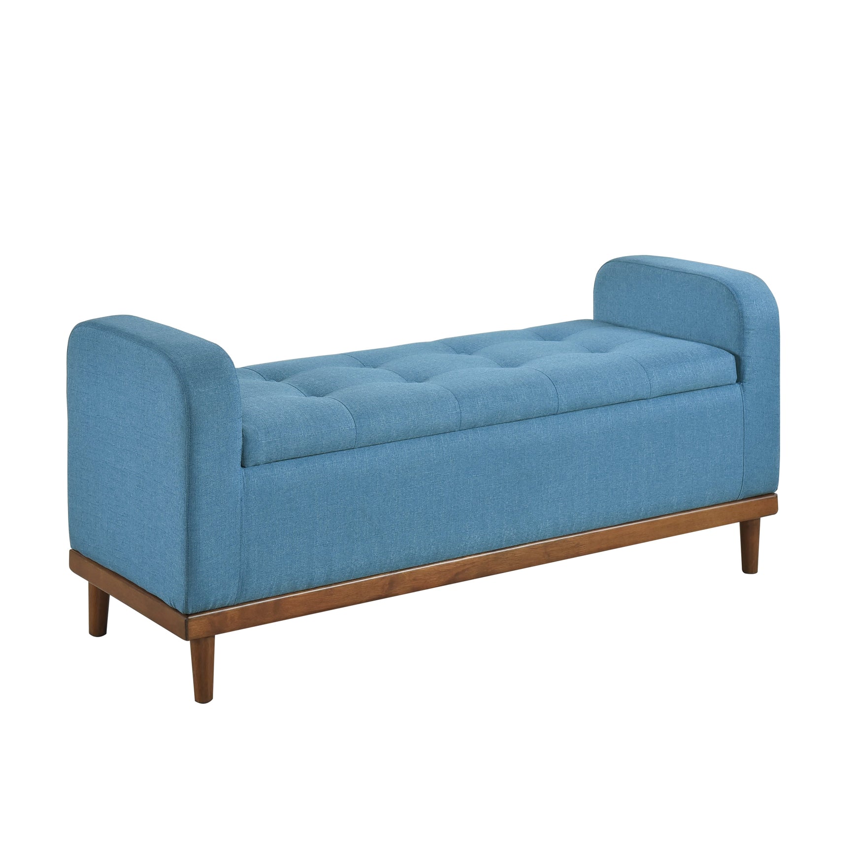 Brigitte Blue Lift Top Storage Bench - Ornate Home