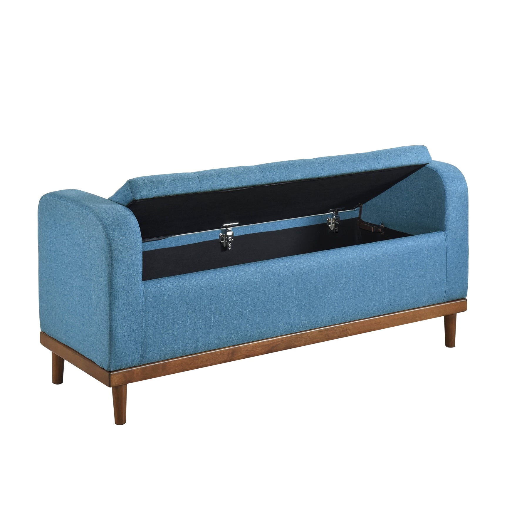 Brigitte Blue Lift Top Storage Bench - Ornate Home