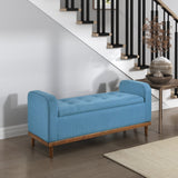 Brigitte Blue Lift Top Storage Bench - Ornate Home