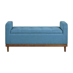 Brigitte Blue Lift Top Storage Bench - Ornate Home