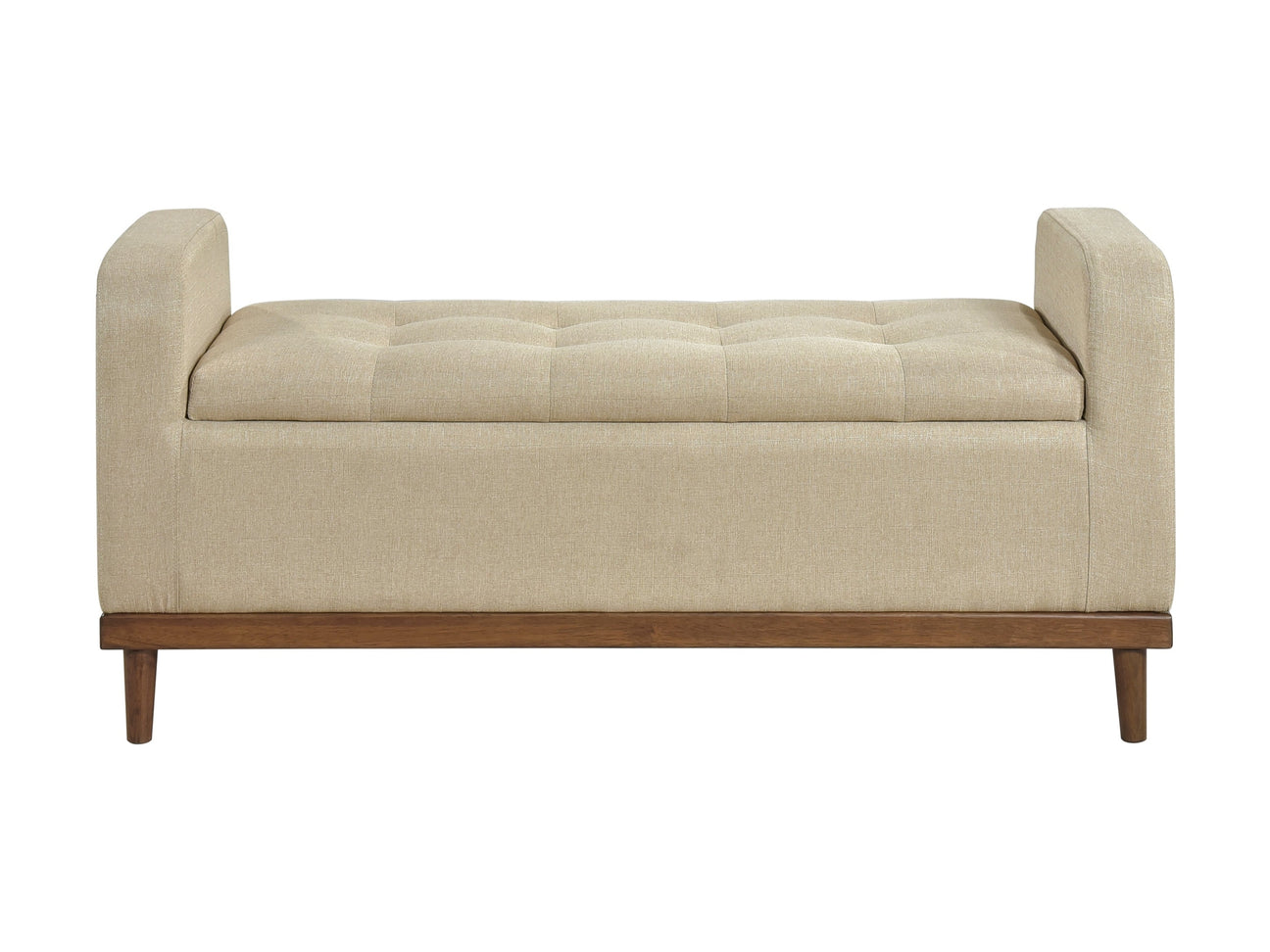 Brigitte Brown Lift Top Storage Bench - Ornate Home