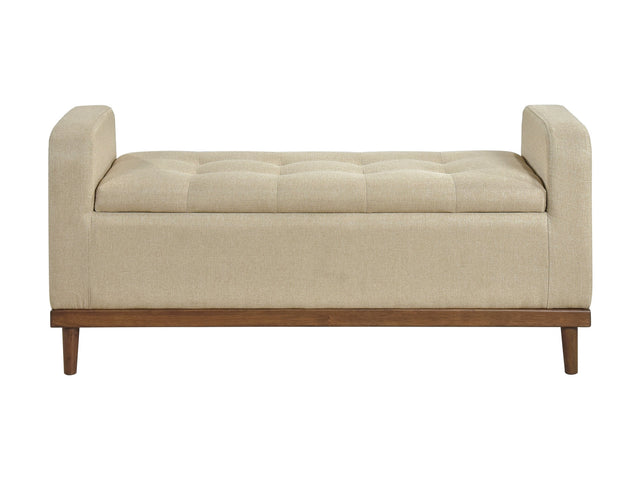 Brigitte Brown Lift Top Storage Bench - Ornate Home