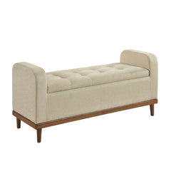 Brigitte Brown Lift Top Storage Bench - Ornate Home