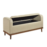 Brigitte Brown Lift Top Storage Bench - Ornate Home