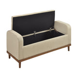 Brigitte Brown Lift Top Storage Bench - Ornate Home