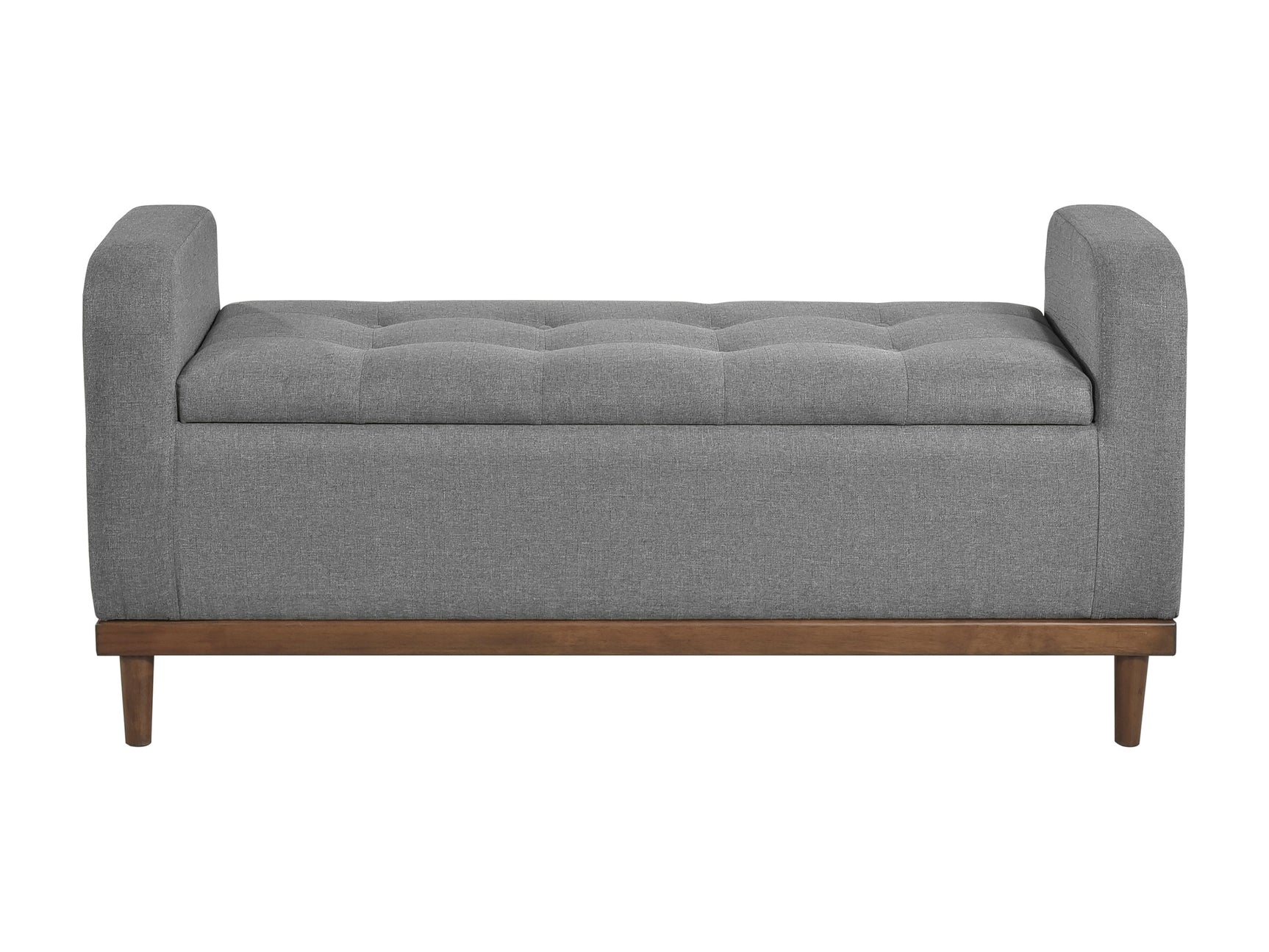 Brigitte Gray Lift Top Storage Bench - Ornate Home