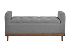 Brigitte Gray Lift Top Storage Bench - Ornate Home