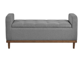 Brigitte Gray Lift Top Storage Bench - Ornate Home