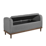 Brigitte Gray Lift Top Storage Bench - Ornate Home
