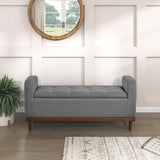 Brigitte Gray Lift Top Storage Bench - Ornate Home