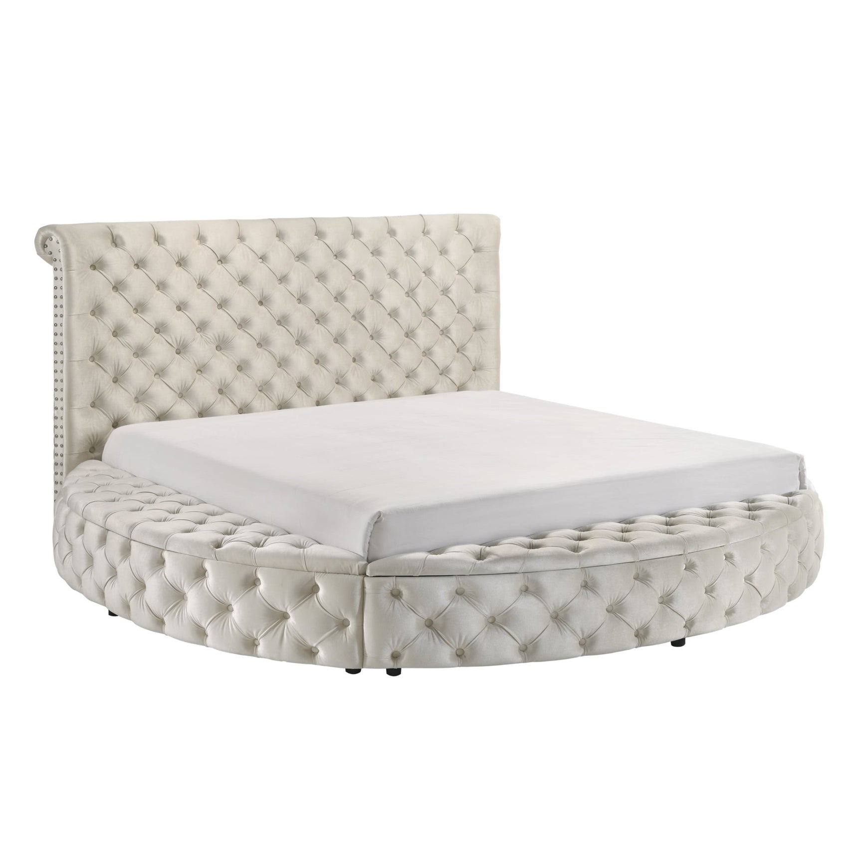 Brigitte Ivory Queen Storage Bed - Ornate Home
