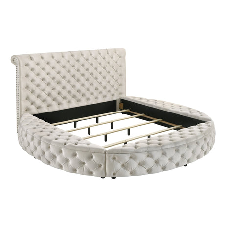 Brigitte Ivory Queen Storage Bed - Ornate Home