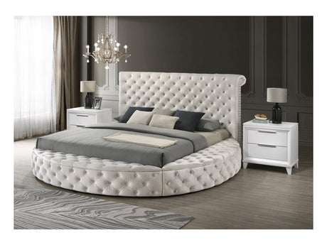 Brigitte Ivory Queen Storage Bed - Ornate Home