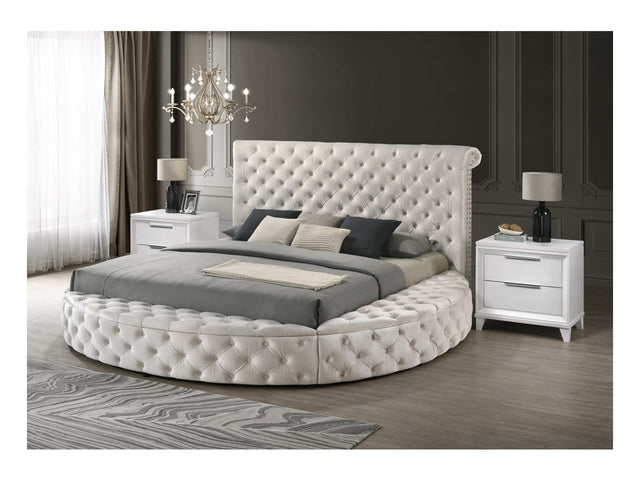 Brigitte Ivory Queen Storage Bed - Ornate Home
