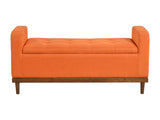 Brigitte Orange Lift Top Storage Bench - Ornate Home