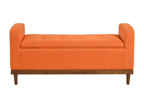 Brigitte Orange Lift Top Storage Bench - Ornate Home