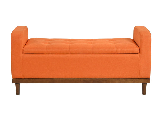 Brigitte Orange Lift Top Storage Bench - Ornate Home